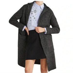 Boden Ribbed Wool Mohair Costigan long cardigan open front size M